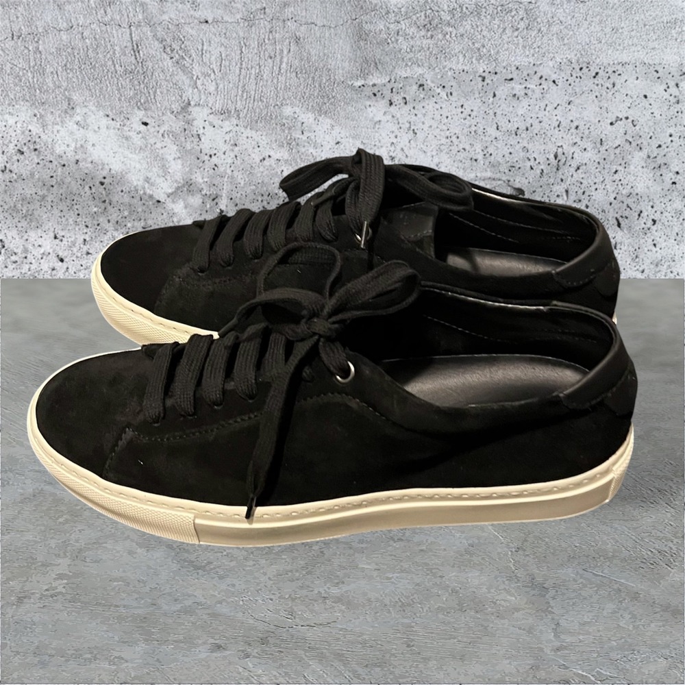 Good Man Brand Edge Mens Black Suede Low Top Sneakers G917-101 Size 7.5 - Picture 4 of 9